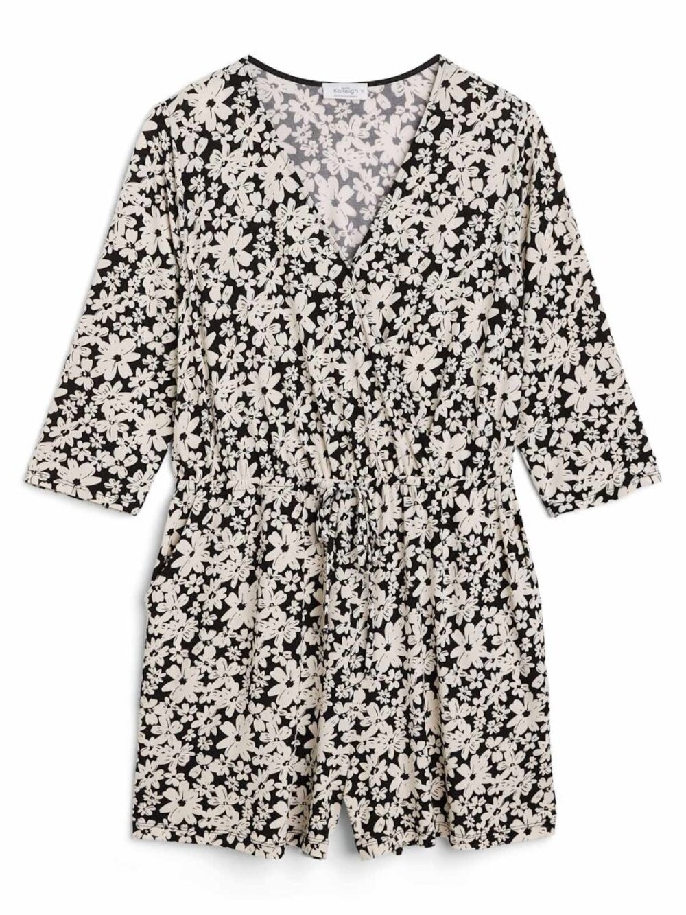 Kaileigh Keeney Knit Romper Black Plus 2X